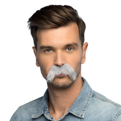 Šedivý knír retro